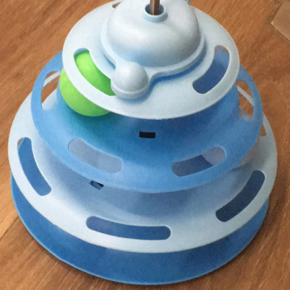 Interactive Blue Bird Toy with Feather
